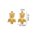 Golden stainless steel goldfish pendant for DIY jewelry with size 25.3x14.5mm - Gold Goldfish-645