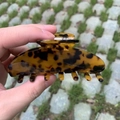 Large tortoiseshell hair claw clip with amber and brown patterned finish for thick hair - Coffee Tortoiseshell