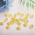 Gold plated 14K hollow flower bead caps for DIY jewelry making and handmade crafts - 9mm Petal / 18K Gold