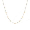 Collier élégant en acier inoxydable plaqué or 18 carats avec étoiles et perles - Collier Pentagramme Simple Couche