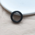 Black 2.5cm lacquered metal spring O-ring buckle for DIY phone chains and accessories - Black