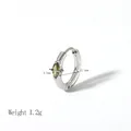Silver hoop earring with marquise green zircon and 12.3mm outer diameter - Silver / Olive Green Zirconia (YYE023322P-G)