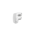 Pendentif lettre F creuse en acier inoxydable argenté poli pour colliers de luxe - Lettre F / Acier