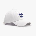 Casquette de baseball en coton blanc avec broderie 3D Snake hiss et sangle réglable - Réglable / Blanc