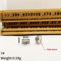 Vintage silver 8x5mm barrel spacer beads with Greek key pattern and 6mm large hole - 7# (8mm x 5mm, Hole 6mm)