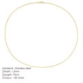 Minimalistische 1,5 mm 14k vergoldete Edelstahl-Schlangenkette für Damen, 70 cm. - 1.5mm x 70cm / Gold