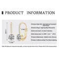 Irregular S925 silver hoop earrings with 1ct D-color moissanite stones in gold finish - 925 Silver / Shining - K White Gold