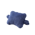 Reposamuñecas ergonómico de felpa azul oscuro para teclado y soporte de oficina - Color Sólido / Azul