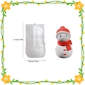 Christmas snowman silicone mold with red hat and scarf design for DIY candle making - Snowman with Scarf 002