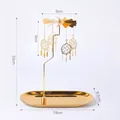 Golden spinning dreamcatcher candle holder decor featuring rotating blades and hanging charms - Dreamcatcher No.3 (No Tray)