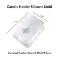 Dessin technique détaillé du moule en silicone pour bougeoir avec mesures précises - Rectangle