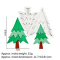 White silicone mold with dimensions 11.7x10.8cm for creating green Christmas tree cakes - Style 4-Christmas Tree / Gray