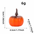 Artificial orange foam pumpkin decoration with stem and dimensions of 5x4.5cm for autumn decor - S2-36 Style