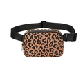 Waterproof leopard print sports fanny pack with adjustable strap and durable buckle - Yellow Leopard
