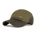 Berretto da baseball in mesh verde oliva ad asciugatura rapida con placca metallica - Verde Militare