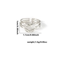 Silver hollow titanium steel ring with double-layer infinity design and bead details - TYR0490 / Silver Knot Infinity