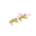 Golden stainless steel bow pendant measuring 16mm by 10mm for DIY jewelry making - 16*10mm Bow 1.7mm Single Hole / Gold