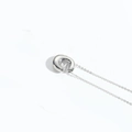 Polished silver balloon style letter G pendant on a delicate cable chain necklace - Letter G