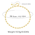 Detailed view of hollow flower necklace showing length 38.5cm and 6cm extension chain - KN0071/Hollow Flower Chain