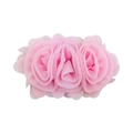 Detailed view of handmade pink chiffon rose petal accessory with soft layered texture - Light Pink