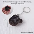 Realistic wood ear mushroom keychain pendant with detailed brown texture and metal ring - Medium Wood Ear - Keychain Style