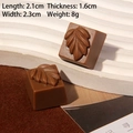 Brown resin chocolate accessory with embossed maple leaf for DIY fridge magnets - Leaf - Chocolate Color