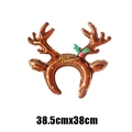 Detail of reindeer antler foil balloon with Merry Christmas text and size 38.5x38cm - Mini Christmas Headband Reindeer Antlers Brown