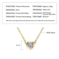 Elegant gold S925 sterling silver necklace with a 3mm D color Moissanite teardrop pendant - Small UFO Gold