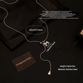 Silver stainless steel long necklace with pony pendant and 65cm adjustable chain - 6# Rocking Horse Pendant