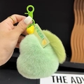 Pendentif poire en peluche vert avocat créatif avec étiquette et clip en plastique vert - Poire Verte Pas de Pression