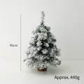 Mini albero di Natale innevato da 45cm con base in legno ed effetto fioccato - Pino Inneccato Da 45cm
