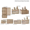 Tabla de tallas del molde de silicona navideño con dimensiones de piezas de montaje - Molde de silicona para cesta de flores de empalme de renos de Navidad