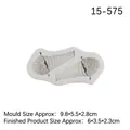 White silicone mold for ice cream cone shaped resin, soap, and cake decorating crafts - No.2 Cone - Greyish White