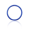Bracciale rigido blu glitterato in silicone con finitura metallica e aspetto lucido - Bracciale rigido liscio blu scuro (30011)