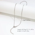 Silver stainless steel box chain necklace, 1.2mm width, 45+5cm length with clasp - 1.2mm Small Box Chain - Silver