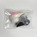 Double-sided silicone facial cleansing brush in black and white color variants - Black + White Dual Set - With Dust Lid