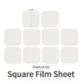 Pack de 10 parches cuadrados transparentes de 4,2 cm para moldes de silicona DIY - Hojas de Película Delgada Quadrada (Paquete de 10)