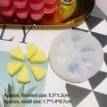 DIY 6-cavity silicone mold for mini yellow cheese slices and simulation food crafts - Cheese Style 17-580 / Clear