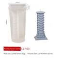 Molde de silicona de columna romana para velas DIY con textura geométrica de diamantes - Columna Romana de Rombos LZ-430