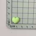 Pendentif cœur en résine mate vert clair de 1,5 cm pour accessoires de bricolage - Vert