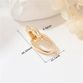 Vista macro della chiusura per perle oro 14K da 30,45mm x 12,1mm per gioielli fai da te - Oro 14K K0107343 Doppio Anello