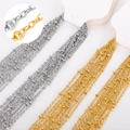 Multi-layer 18k gold and silver plated stainless steel bead chain necklace set - 1.6mm Round Bead Chain (40+5cm)