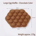 Chocolate brown PU egg waffle model with 19 bubbles for night market window display - Large / Coffee