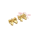 Polished gold stainless steel bow pendant charms in 16mm x 14mm size for DIY jewelry - 16*14mm Labeled Bow 1.7mm Single Hole / Gold