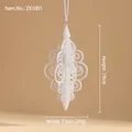 Sparkling white glitter scroll ornament for Christmas tree decor, 19cm height hanging charm - Champagne Irregular Ball