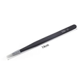 Detail view of ESD-11 black anti-static precision tweezers with 14cm length measurement - ESD-11 (Extra Long Straight Tip) / Black