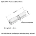 Chiusura a vite in oro bianco per gioielli, misura 11x4mm con foro da 1,0mm - YP73-4mm / Oro Bianco