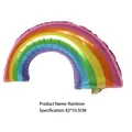 Regenbogen gestreifter Aluminiumfolienballon für Partys, Maße: 82x53,5 cm - Regenbogenbrücke (82*53.5cm)