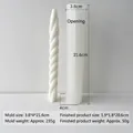 Stampo in silicone per candele a spirale lunghe e affusolate per decorazioni fai-da-te - Stile lungo a filettatura spirale (J-0342)