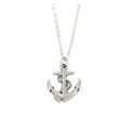 Collana da uomo con ciondolo ad ancora in acciaio inossidabile argento e cordino cerato - Collana con Ancora a Catena in Acciaio Inossidabile